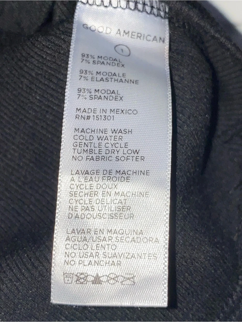 Good American‎ Black Ribbed V-Neck Short Sleeve Henley Top Cardigan